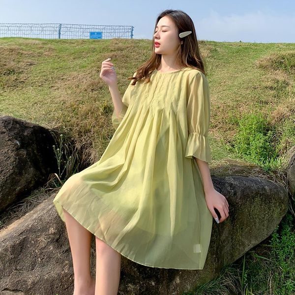 maternity dresses 48806# dress summer short sleeves korean style gauze patchwork a line pregnant women plus size mom, White
maternity dresses 48806# dress summer short sleeves korean style gauze patchwork a line pregnant women plus size mom, White