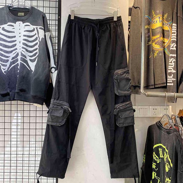 men's pants fashionable men's and women's multi pocket pants, japanese multi-functional casual wear, with adjustable shoelace, Black
men's pants fashionable men's and women's multi pocket pants, japanese multi-functional casual wear, with adjustable shoelace, Black