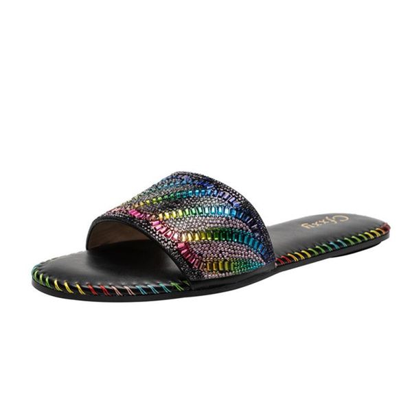 women's shoes slippers 2021 summer color diamond rhinestone flat sandals home outdoor casual, Black
women's shoes slippers 2021 summer color diamond rhinestone flat sandals home outdoor casual, Black