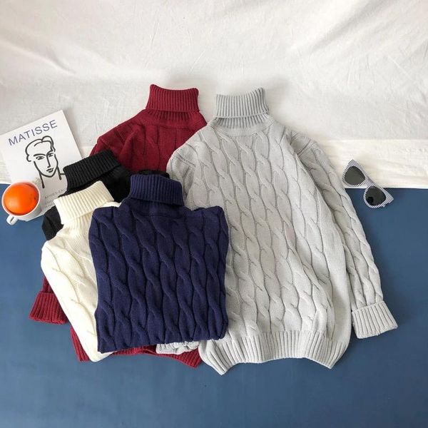 men's sweaters solid color turtleneck pullover sweater couple large size fashion trend knitted street style sweate, White;black
men's sweaters solid color turtleneck pullover sweater couple large size fashion trend knitted street style sweate, White;black