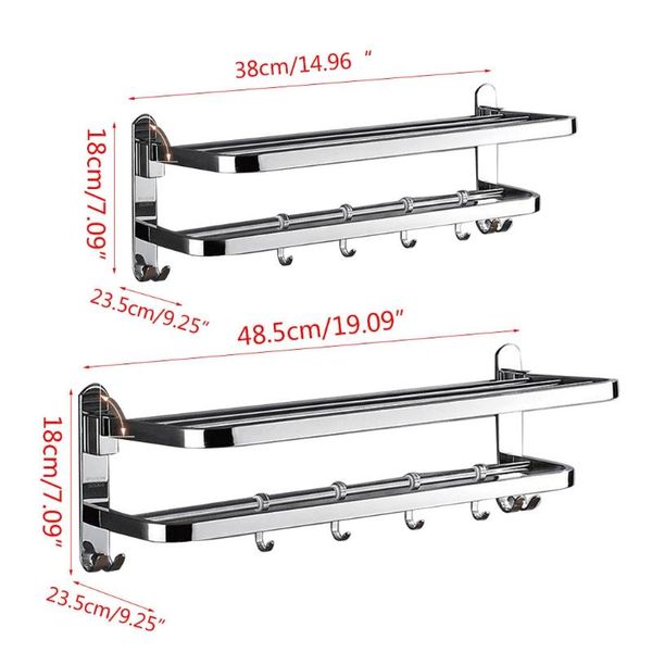 towel racks x7ab stainless steel wall mounted foldable bath rack rail holder storage shelf with 4 sliding hooks punch-bathroom
towel racks x7ab stainless steel wall mounted foldable bath rack rail holder storage shelf with 4 sliding hooks punch-bathroom