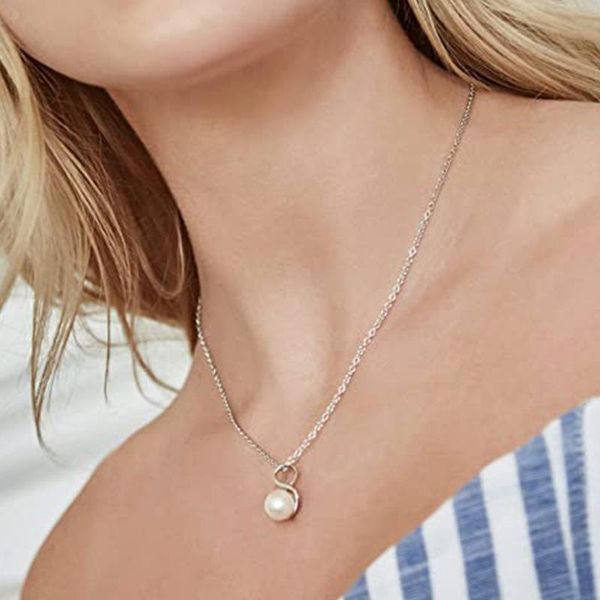 chains fashion pearl infinity love pendant necklace for women silver color lady party collares jewelry lover gift 
chains fashion pearl infinity love pendant necklace for women silver color lady party collares jewelry lover gift