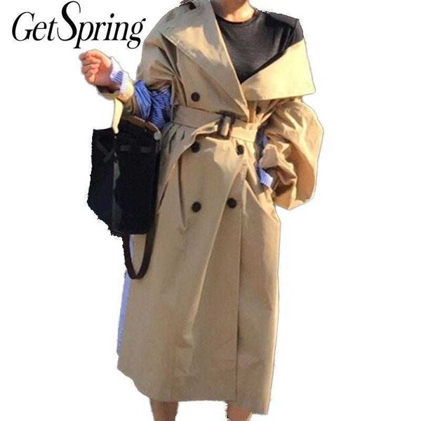 getspring women trench coat stripe stitching long windbreaker sleeve double breasted overcoat autumn 210601, Tan;black
getspring women trench coat stripe stitching long windbreaker sleeve double breasted overcoat autumn 210601, Tan;black