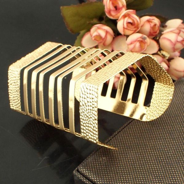 ukmoc bracelets jewelry fashion gold color & silver color opened square cuff bangles for women dress bijoux accessories b370, Black
ukmoc bracelets jewelry fashion gold color & silver color opened square cuff bangles for women dress bijoux accessories b370, Black