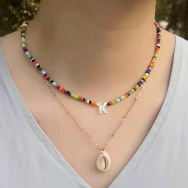 pendant necklaces 2 pcs custom letter shell necklace beads choker boho charm beaded for women girls jewelry, Silver
pendant necklaces 2 pcs custom letter shell necklace beads choker boho charm beaded for women girls jewelry, Silver