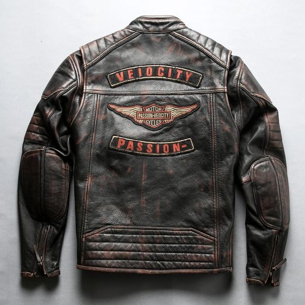 soft men's thick cow brand designer vintage genuine leather pilot jacket male large size motorcycle rider coats & faux, Black
soft men's thick cow brand designer vintage genuine leather pilot jacket male large size motorcycle rider coats & faux, Black
