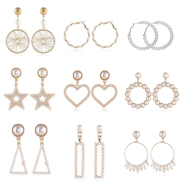 classic exaggerated geometric earrings all-match temperament set pearl ear accessories banquet matching hoop & huggie, Golden;silver
classic exaggerated geometric earrings all-match temperament set pearl ear accessories banquet matching hoop & huggie, Golden;silver