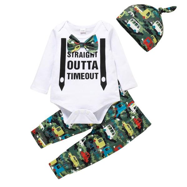 clothing sets baby boys clothes set, letter print long sleeve o-neck romper+car trousers+pointed hat, White
clothing sets baby boys clothes set, letter print long sleeve o-neck romper+car trousers+pointed hat, White