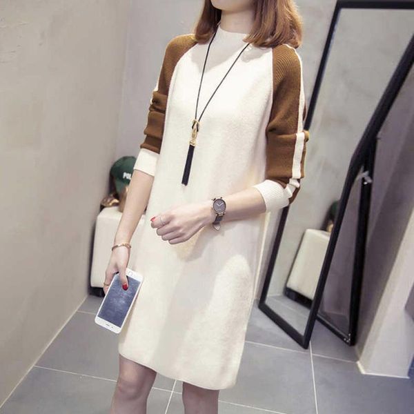 loose sleeve dress women autumn casual daily patchwork printed natural regular above knee o-neck long straight mini dresses, Black;gray
loose sleeve dress women autumn casual daily patchwork printed natural regular above knee o-neck long straight mini dresses, Black;gray