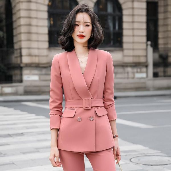 high-end women pants suit two-piece autumn and winter elegant slim professional lady office jacket fashion casual trousers women's two, White
high-end women pants suit two-piece autumn and winter elegant slim professional lady office jacket fashion casual trousers women's two, White