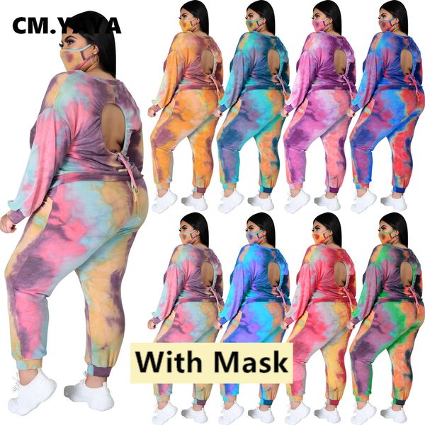 active plus size xl-5xl tie dye print women set sweatshirt pants matching set trasuit fitness two 2piece set outfitby air, White
active plus size xl-5xl tie dye print women set sweatshirt pants matching set trasuit fitness two 2piece set outfitby air, White