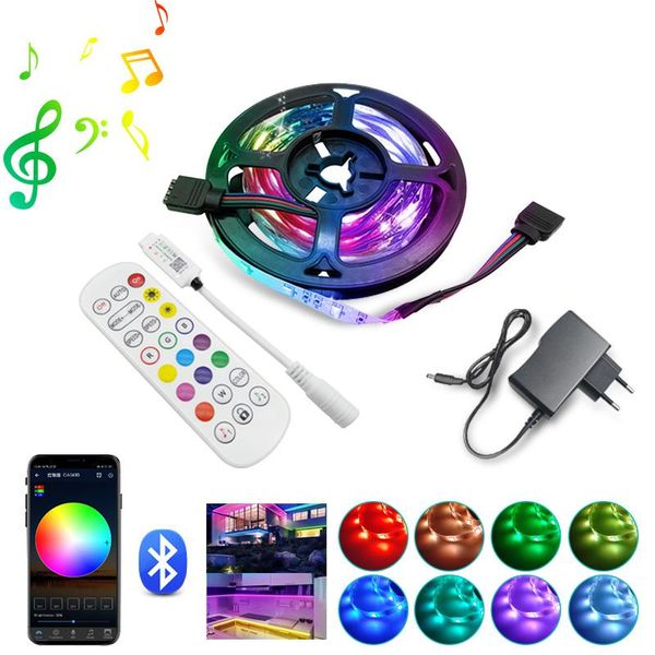 strips bluetooth music led strip lights rgb 2835 flexible ribbon light 5m 10m 15m 20m tape diode + controller adapter
strips bluetooth music led strip lights rgb 2835 flexible ribbon light 5m 10m 15m 20m tape diode + controller adapter