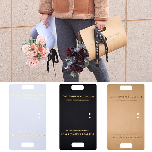 portable flower box kraft paper flowers packing bag black white bronzing letter decorative gift packaging wedding wrapping wrap
portable flower box kraft paper flowers packing bag black white bronzing letter decorative gift packaging wedding wrapping wrap