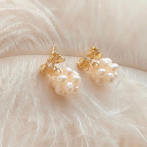 dangle & chandelier ccijing pearl bow earrings beaded charming all show attitude eh0041, Silver
dangle & chandelier ccijing pearl bow earrings beaded charming all show attitude eh0041, Silver