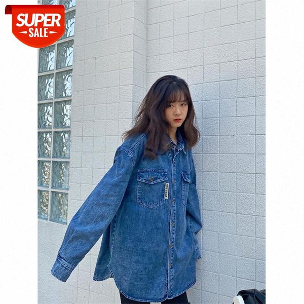women's shirt korean loose mid-length base retro long-sleeved jeans jacket #nz5d, White
women's shirt korean loose mid-length base retro long-sleeved jeans jacket #nz5d, White