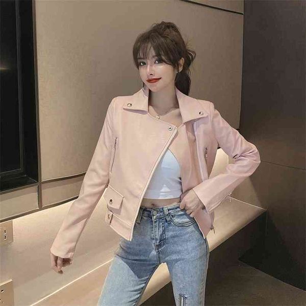 spring autumn women's jacket korean style pure color short long-sleeved leather casual all-match coats gx658 210507, White
spring autumn women's jacket korean style pure color short long-sleeved leather casual all-match coats gx658 210507, White