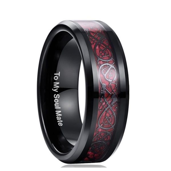 wedding rings male jewelry 100% tungsten steel ring for men red carbon fiber dragon to my soul mate couple gift, Slivery;golden
wedding rings male jewelry 100% tungsten steel ring for men red carbon fiber dragon to my soul mate couple gift, Slivery;golden