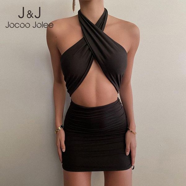 jocoo jolee women summer pleated skinny buttocks halter backless mini dress drawstring hollow out solid party club 210518, Black;gray
jocoo jolee women summer pleated skinny buttocks halter backless mini dress drawstring hollow out solid party club 210518, Black;gray