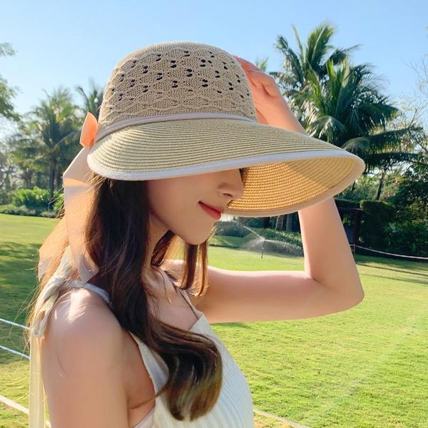 wide brim hats for women spring and summer bowknot beach half-empty straw cap sunshade sunscreen big eaves face sun hat, Blue;gray
wide brim hats for women spring and summer bowknot beach half-empty straw cap sunshade sunscreen big eaves face sun hat, Blue;gray