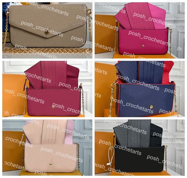 embossed leather felicie bag for women's purses solid color pochette felicia multi functional clutch bags
embossed leather felicie bag for women's purses solid color pochette felicia multi functional clutch bags