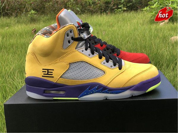 2021 release air authentic 5 what the 5s varsity maize court purple ghost green solar orange men outdoor shoes sneakers with original box
2021 release air authentic 5 what the 5s varsity maize court purple ghost green solar orange men outdoor shoes sneakers with original box