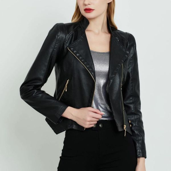 women's jackets design fashion slim women autumn jacket pu motor bike leather pockets zipper & coats, Black;brown
women's jackets design fashion slim women autumn jacket pu motor bike leather pockets zipper & coats, Black;brown