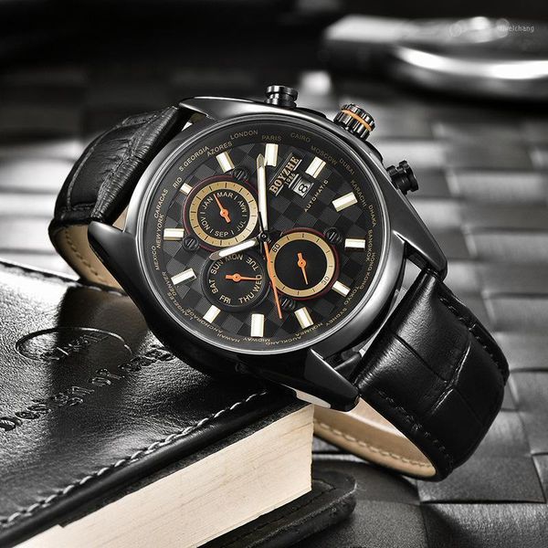 wristwatches business mechanical watch men waterproof multifunction leather men's watches casual male clock sport wristwatch reloj homb, Slivery;brown
wristwatches business mechanical watch men waterproof multifunction leather men's watches casual male clock sport wristwatch reloj homb, Slivery;brown