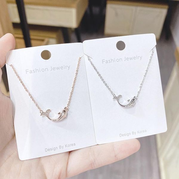 chains korean dolphin fish begonia necklace women's fashion clavicle chain rose gold jewelry, Silver
chains korean dolphin fish begonia necklace women's fashion clavicle chain rose gold jewelry, Silver