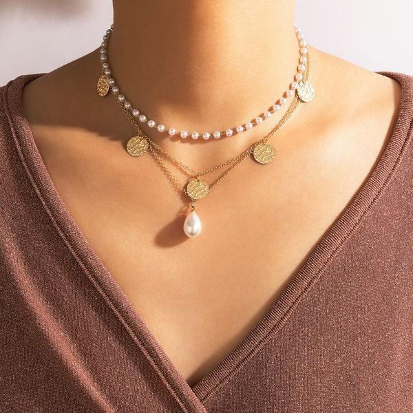 pendant necklaces gold color choker necklace for women 3 layers full pearls chain & pendants velvet chokers fashion jewelry, Silver
pendant necklaces gold color choker necklace for women 3 layers full pearls chain & pendants velvet chokers fashion jewelry, Silver