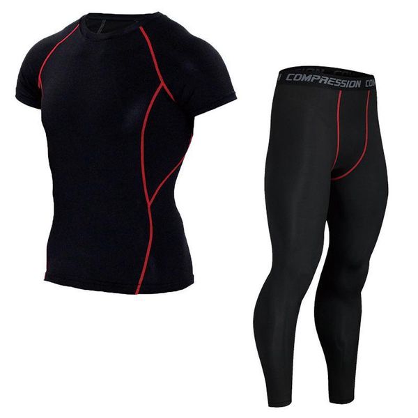 men's tracksuits 2021 solid color round neck men 's running training compressing cloth quick-drying short sleeve sports set, Gray
men's tracksuits 2021 solid color round neck men 's running training compressing cloth quick-drying short sleeve sports set, Gray
