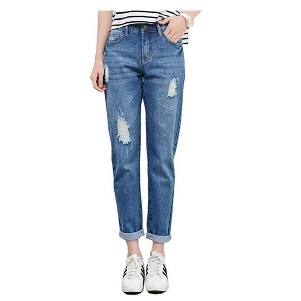 women's jeans mom high waisted vintage ripped denim pants for women boyfriend distressed stretch ladies trousers plus size, Blue
women's jeans mom high waisted vintage ripped denim pants for women boyfriend distressed stretch ladies trousers plus size, Blue