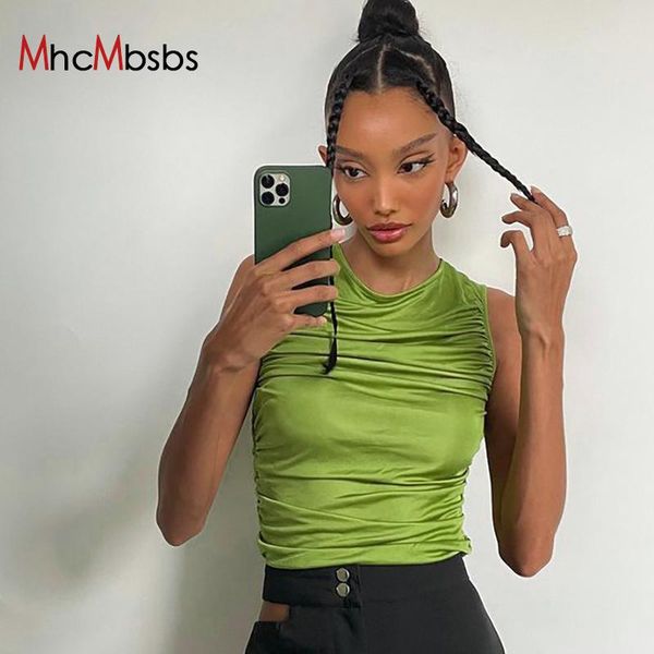 women's t-shirt women sleeveless tee shirt ruched o neck slim green tshirt 2021 summer korean harajuku casual 90s e-girl y2k clothes, White
women's t-shirt women sleeveless tee shirt ruched o neck slim green tshirt 2021 summer korean harajuku casual 90s e-girl y2k clothes, White