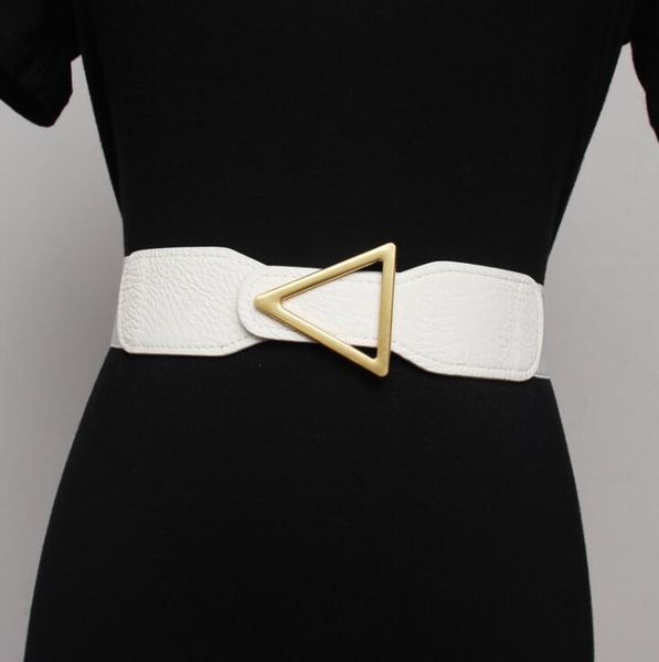 women's runway fashion triangle buckle elastic pu cummerbunds female dress corsets waistband belts decoration wide belt r3177, Black;brown
women's runway fashion triangle buckle elastic pu cummerbunds female dress corsets waistband belts decoration wide belt r3177, Black;brown
