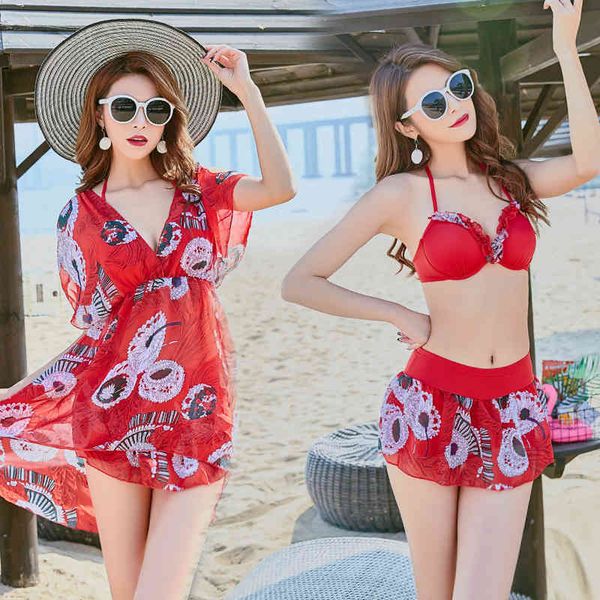 bikini suit split women's skirt spring steel support chiffon three piece swimsuit factory 031822, White;black
bikini suit split women's skirt spring steel support chiffon three piece swimsuit factory 031822, White;black