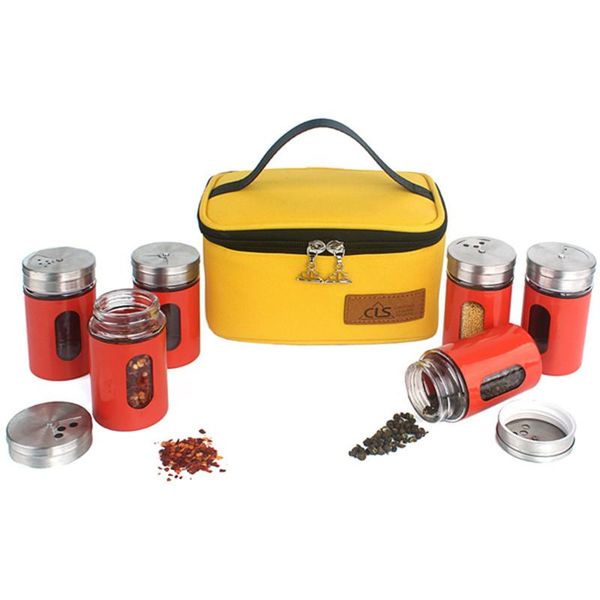 storage bottles & jars 6pcs kitchen containers with pouch stainless steel seasoning spice bbq cooking salt sugar shaker box accessories
storage bottles & jars 6pcs kitchen containers with pouch stainless steel seasoning spice bbq cooking salt sugar shaker box accessories