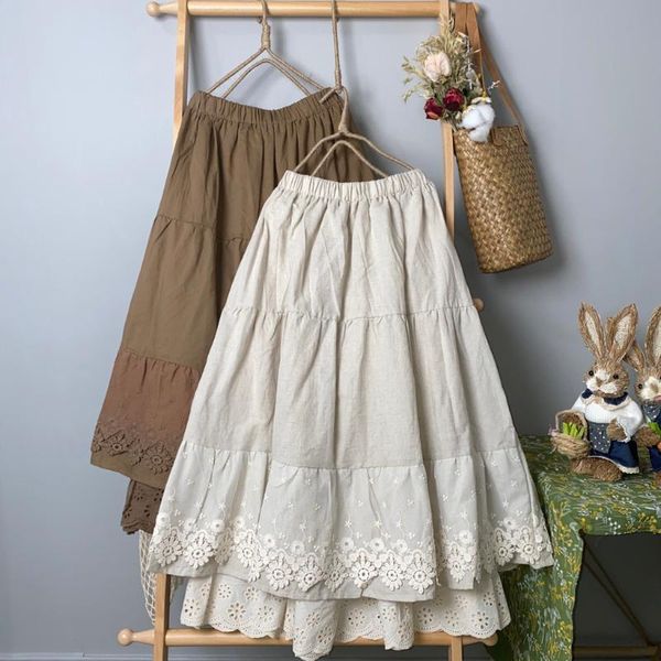skirts 2021 early spring literary all-match skirt japanese mori female linen stitching double-layer hollow a-line, Black
skirts 2021 early spring literary all-match skirt japanese mori female linen stitching double-layer hollow a-line, Black