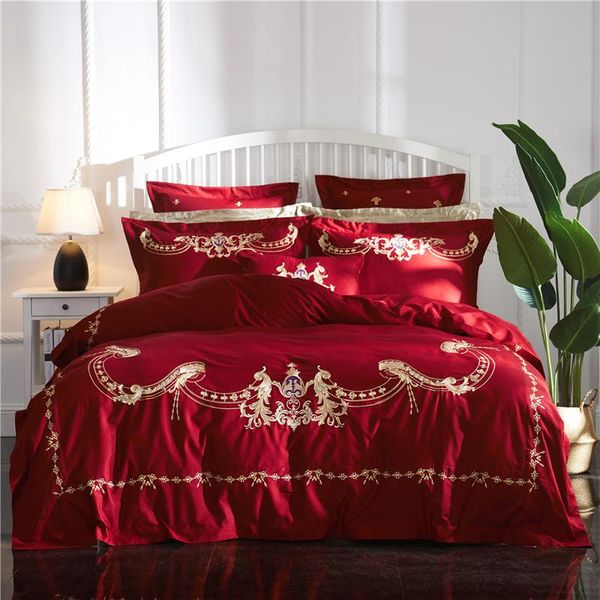 bedding sets egypt cotton red classics luxury wedding set embroidery duvet cover bed sheet pillowcases king 4/6/7pcs size
bedding sets egypt cotton red classics luxury wedding set embroidery duvet cover bed sheet pillowcases king 4/6/7pcs size