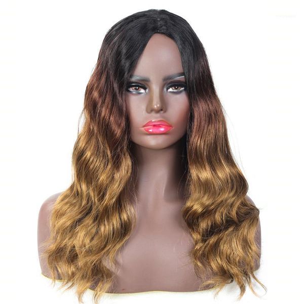 yunrong heat resistant fiber ombre synthetic hair wig deep wave glueless middle part wigs for woman black roots blonde1
yunrong heat resistant fiber ombre synthetic hair wig deep wave glueless middle part wigs for woman black roots blonde1