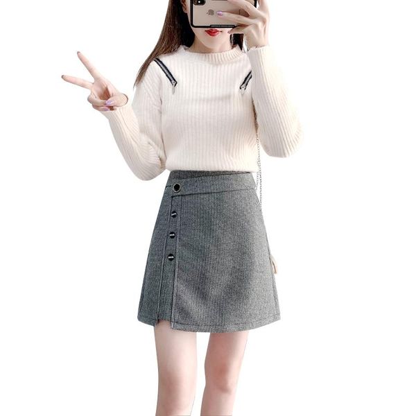 fall and winter suit women knitting zipper sweater skirt sweet fashion two-piece outfit girl lady vogue set women's tracksuits, Gray
fall and winter suit women knitting zipper sweater skirt sweet fashion two-piece outfit girl lady vogue set women's tracksuits, Gray