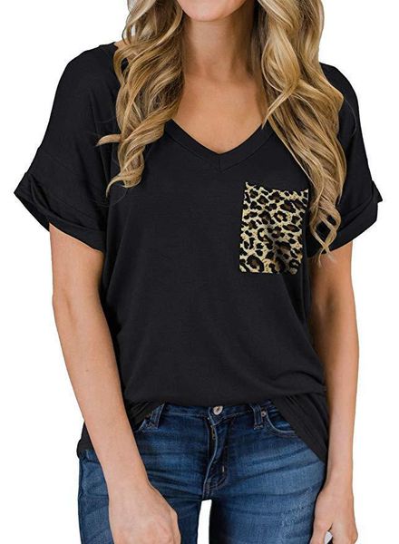 summer basic plain shirts for women oversized t shirt leopard pocket plus size clothing woman women's t-shirt, White
summer basic plain shirts for women oversized t shirt leopard pocket plus size clothing woman women's t-shirt, White