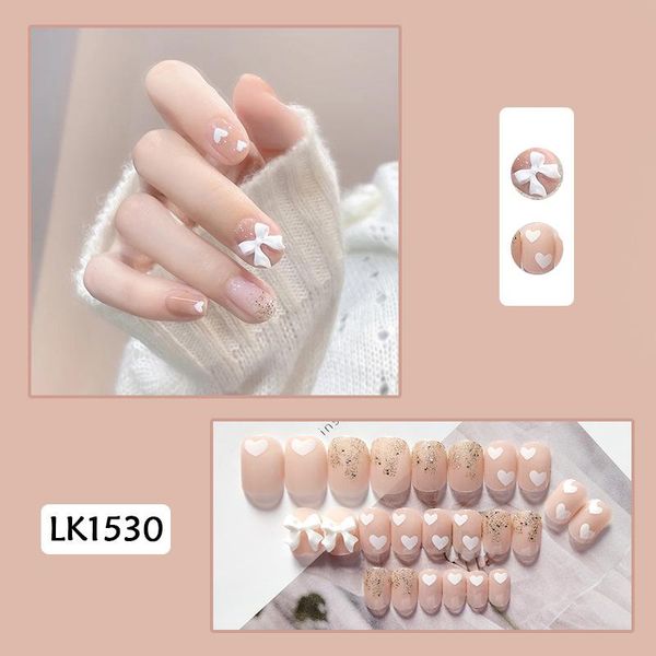false nails 24pcs love heart nail patch bow glue type removable short paragraph fashion manicure save time fake, Red;gold
false nails 24pcs love heart nail patch bow glue type removable short paragraph fashion manicure save time fake, Red;gold