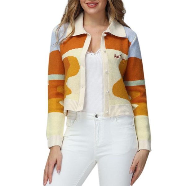 women's jackets female autumn short sweater lapel collar regular loose jacket opening shirt top, Black;brown
women's jackets female autumn short sweater lapel collar regular loose jacket opening shirt top, Black;brown