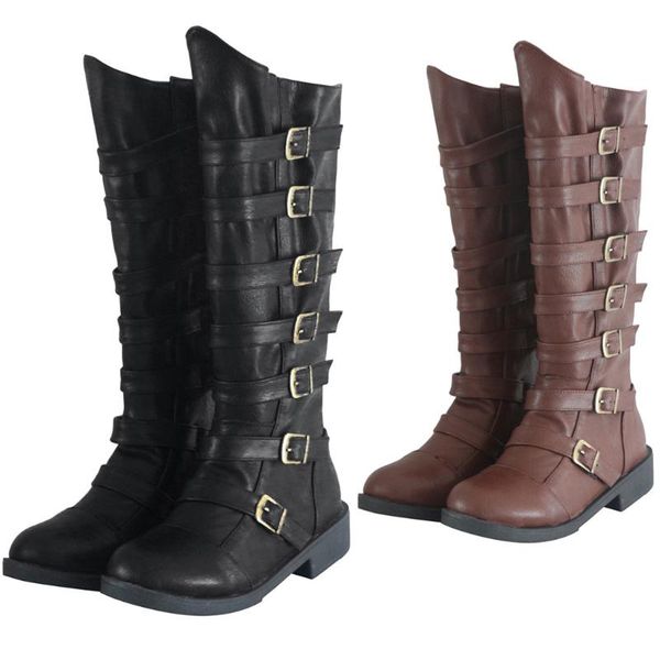 boots women fashion round toe low-heeled leather buckle strap over the knee western knight female shoes plus size m50#, Black
boots women fashion round toe low-heeled leather buckle strap over the knee western knight female shoes plus size m50#, Black