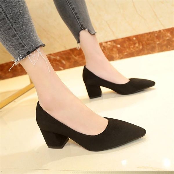 suede high heels pumps women shoes 2021 spring autumn fashion shallow pointed square heel office female dress, Black
suede high heels pumps women shoes 2021 spring autumn fashion shallow pointed square heel office female dress, Black