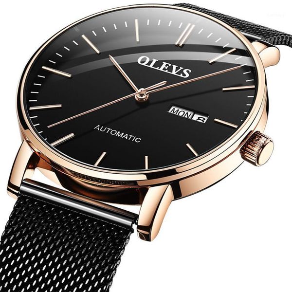 mens watch fashion simple automatic watches multifunction retro stainless steel waterproof mechanical wristwatches, Slivery;brown
mens watch fashion simple automatic watches multifunction retro stainless steel waterproof mechanical wristwatches, Slivery;brown