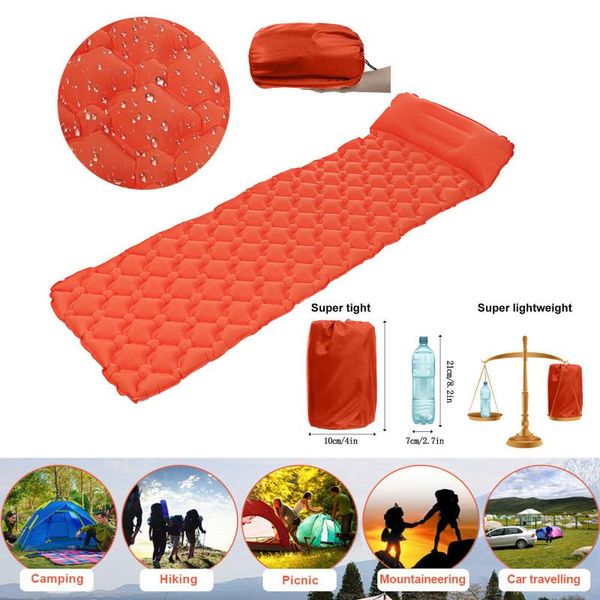 outdoor pads camping inflatable air mattress waterproof blow up airbed cushioned beach mat for hiking travel & activities
outdoor pads camping inflatable air mattress waterproof blow up airbed cushioned beach mat for hiking travel & activities