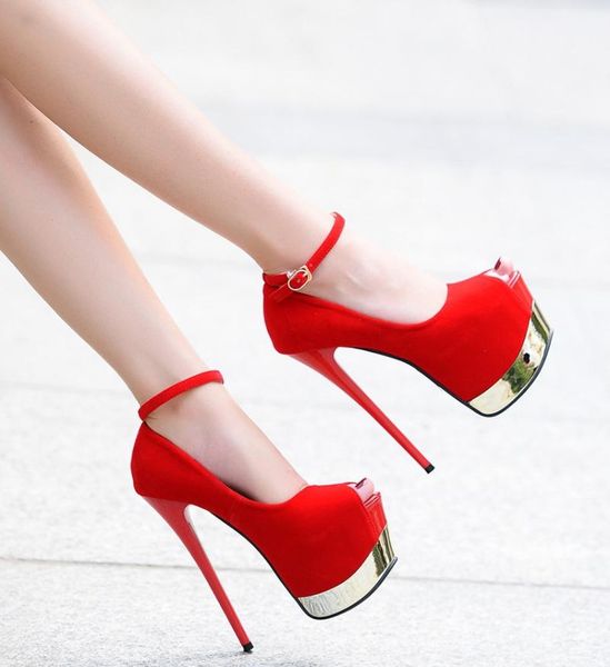 dress shoes women super high heels thin platform fish mouth party pumps woman red bottom wedding buckle 16cm, Black
dress shoes women super high heels thin platform fish mouth party pumps woman red bottom wedding buckle 16cm, Black