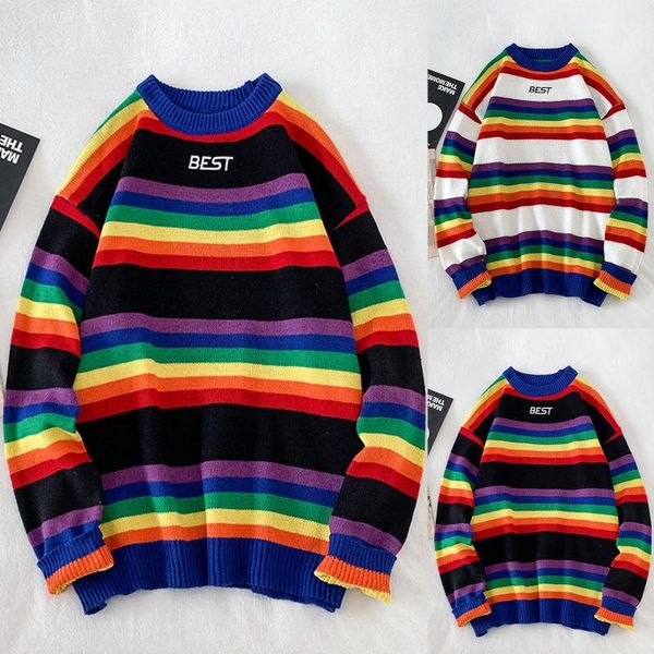 women's sweaters rainbow striped sweater womenwinter loose crewneck ulzzang chic selling knitwear jumper sweet girl trendy pullovers, White;black
women's sweaters rainbow striped sweater womenwinter loose crewneck ulzzang chic selling knitwear jumper sweet girl trendy pullovers, White;black