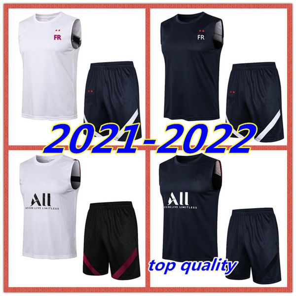 2021 2022 french soccer jersey kit shorts sleeveless vest mbappe 21 22 survetements sweater tracksuit training suit chandal set, Black
2021 2022 french soccer jersey kit shorts sleeveless vest mbappe 21 22 survetements sweater tracksuit training suit chandal set, Black