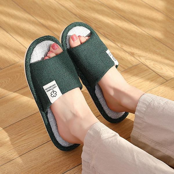 slippers open toe linen shoes women home el indoor floor summer women's mute sandals slides, Black
slippers open toe linen shoes women home el indoor floor summer women's mute sandals slides, Black